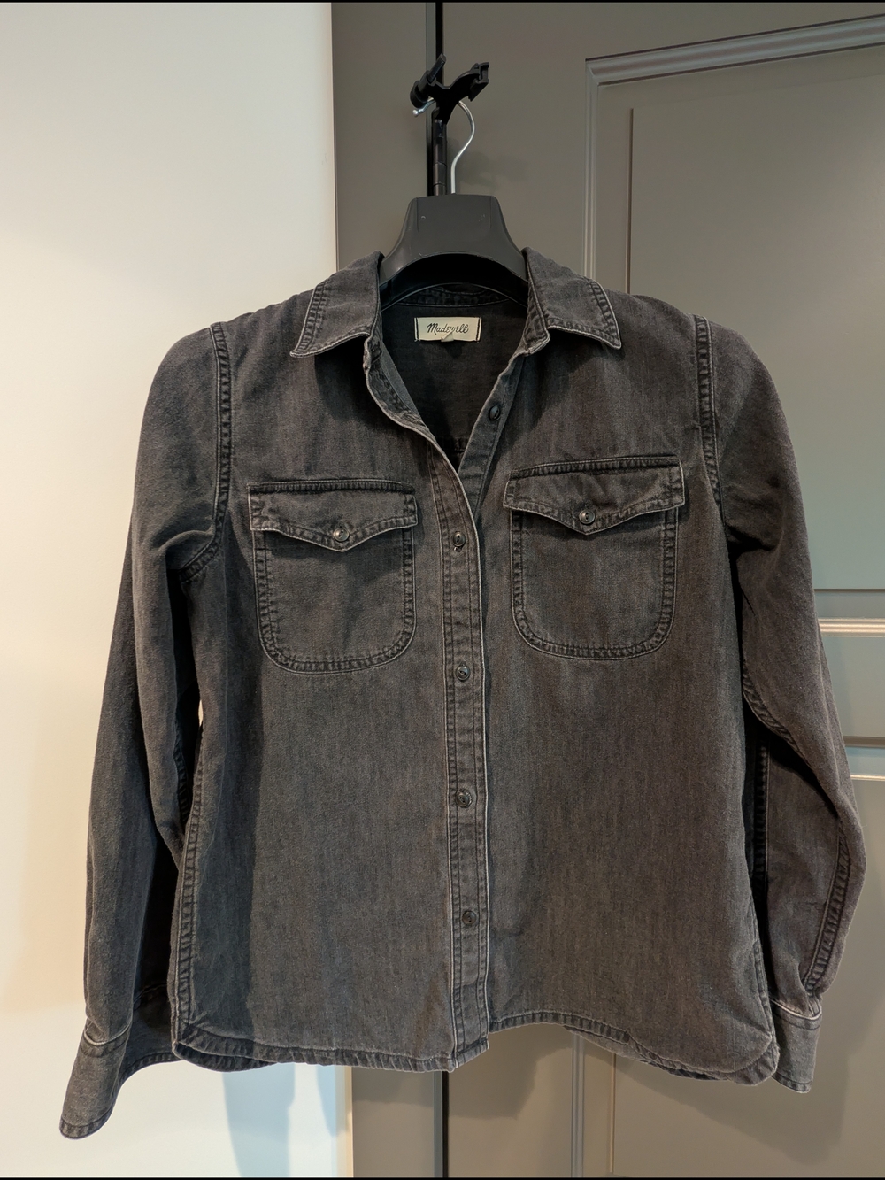 Madewell Black Faded Denim Shirt